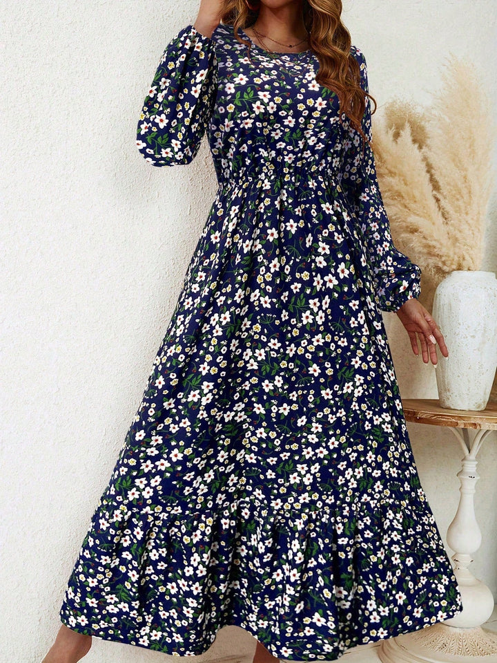 Floral Maxi Dress Womens - Smocked Waist Garden Print Gloriana - Heston Manor