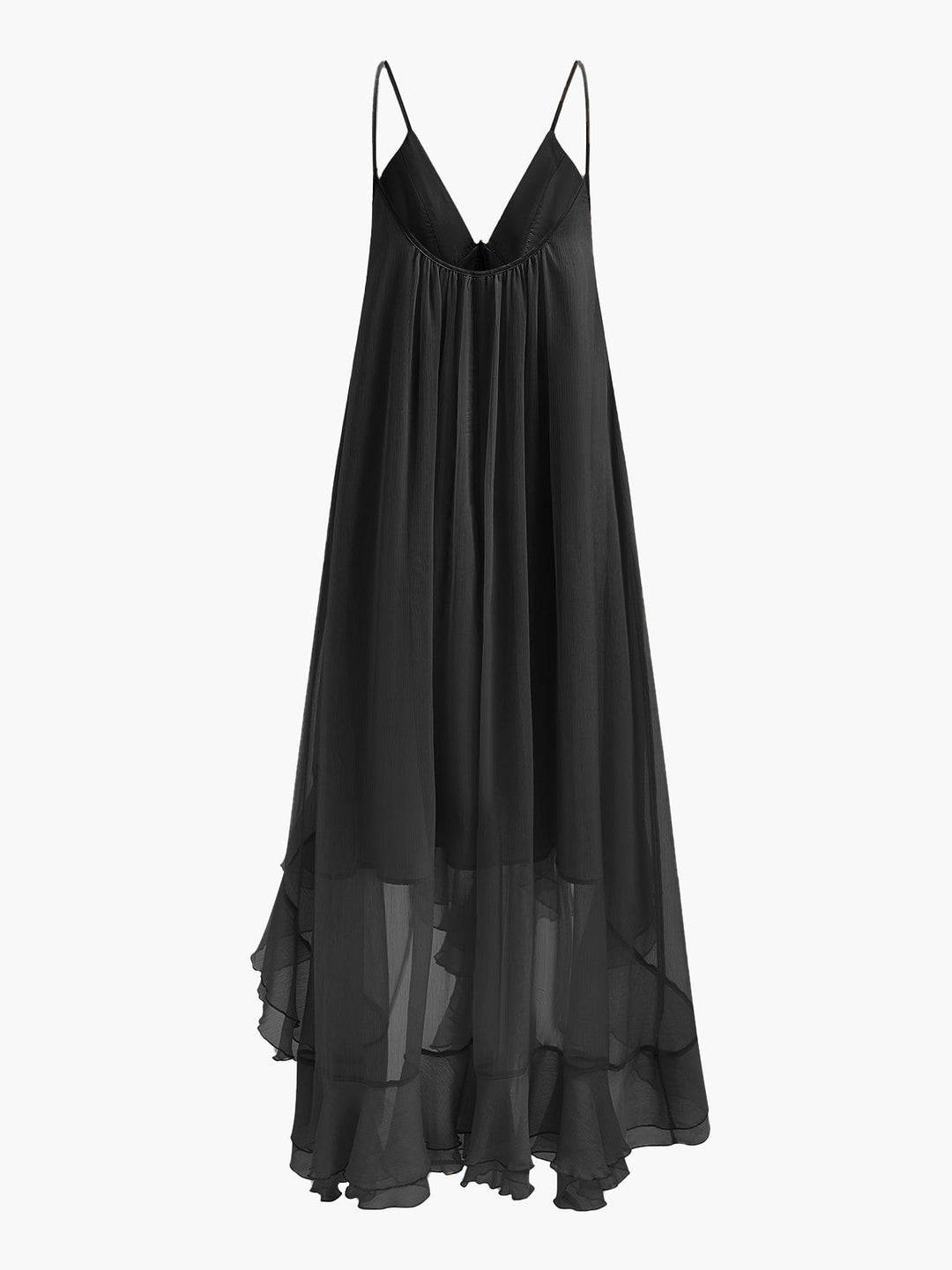 Chiffon Maxi Dress Womens - Elegant Cape Sleeves Seraphina - Heston Manor