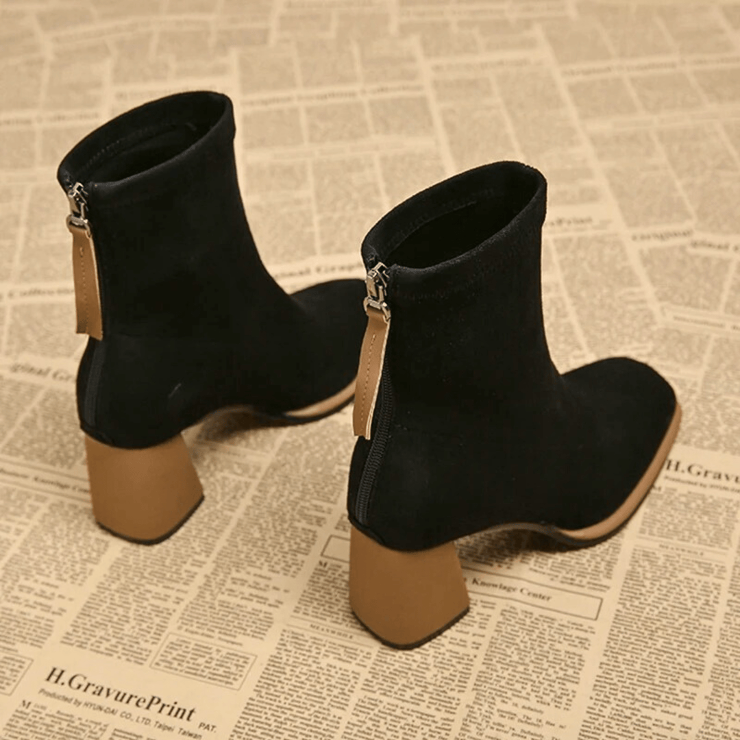 Bellora Suede Women's Boot - Modern Square Toe Style - Heston Manor