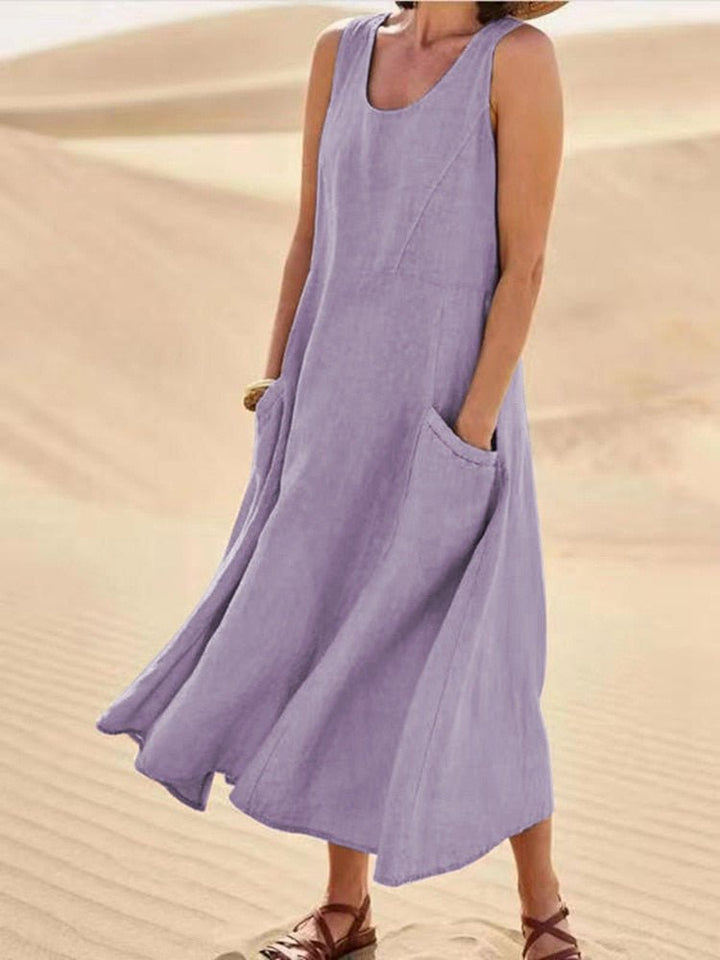 Maxi Dress Womens - Casual Sleeveless Summer Essential Kylora - Heston Manor