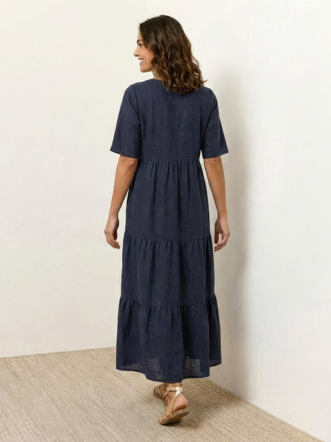 V-Neck Maxi Dress Womens - Tiered Bohemian Summer SiennaX - Heston Manor