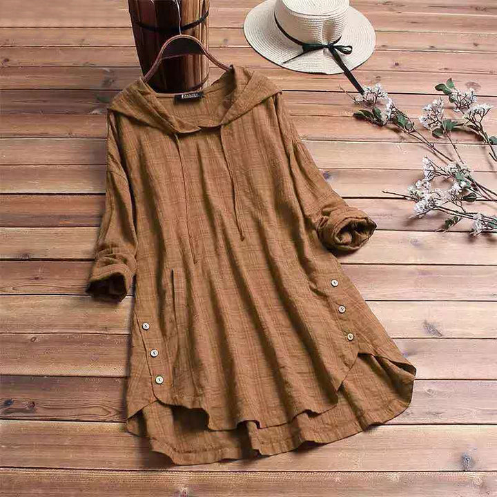 Plaid Hoodie Dress Womens - Cozy Everyday Wear Amara - Heston Manor