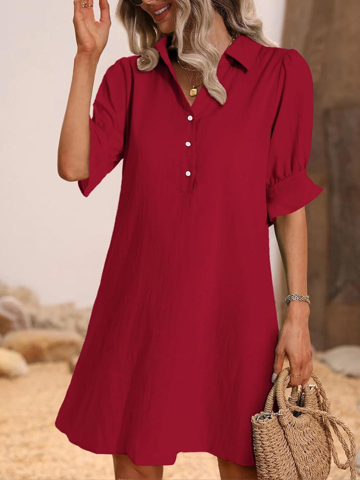 Button-Down Shirt Dress Womens - Versatile Knee-Length Attire Harleena - Heston Manor