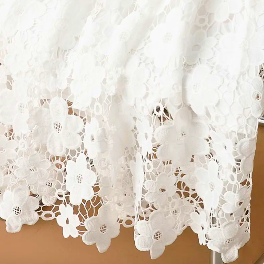 Celestine Floral Lace Hem Skirt - Heston Manor