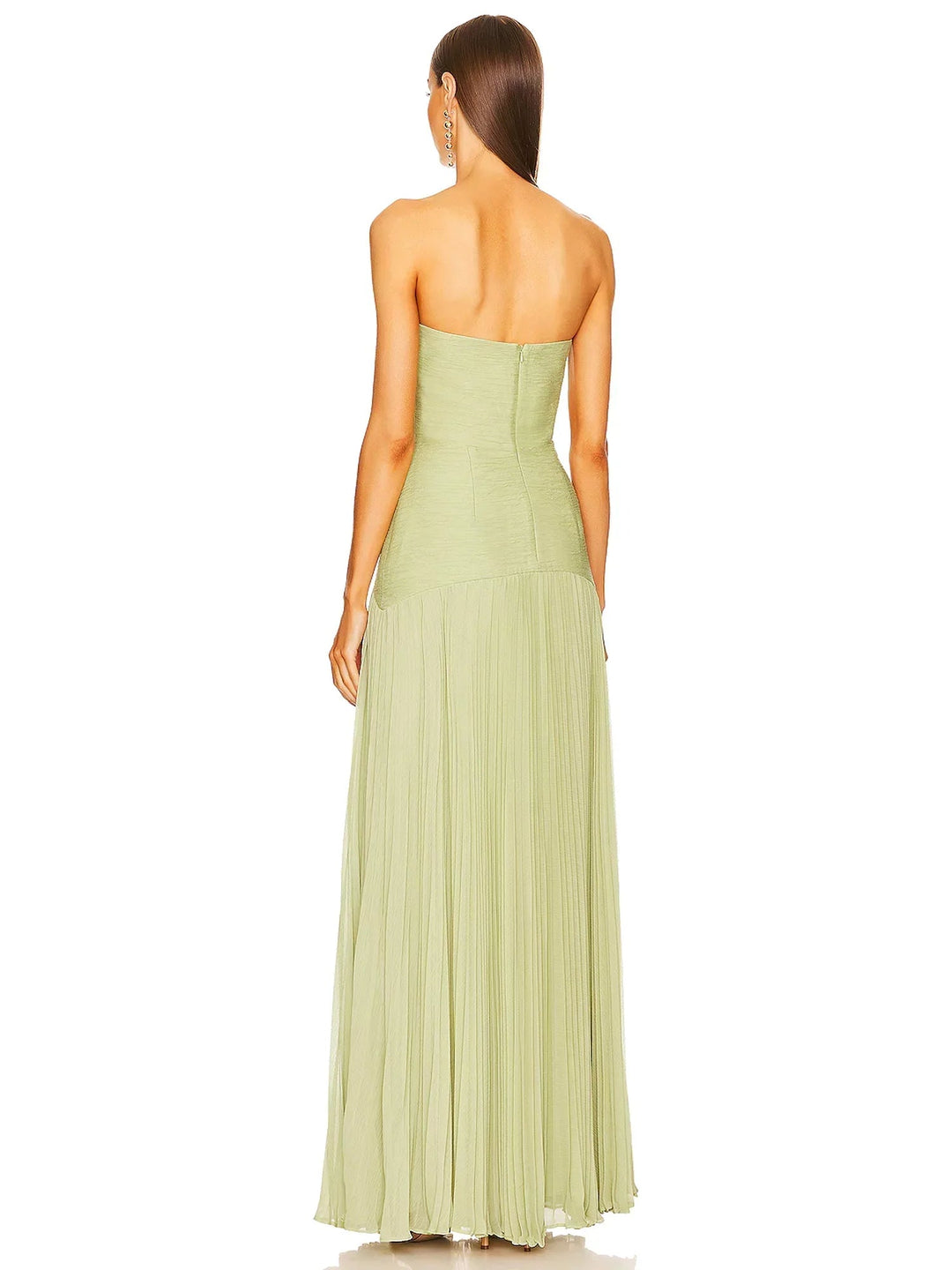 Strapless Maxi Dress Womens - Pleated Formal Evening Gown Elora - Heston Manor