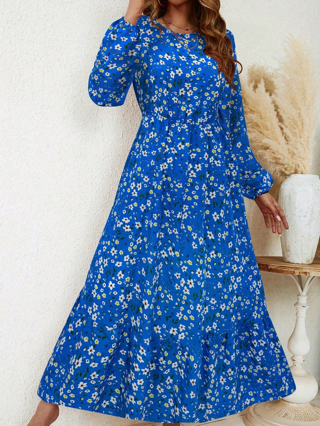 Floral Maxi Dress Womens - Smocked Waist Garden Print Gloriana - Heston Manor