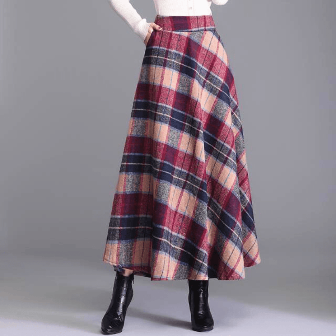 Aurelle Tartan Plaid Skirt - Rich Heritage Wool - Heston Manor