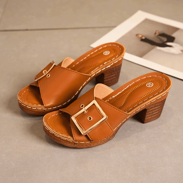 Kailyn Velora Heeled Sandals - Sleek Square Heel - Heston Manor