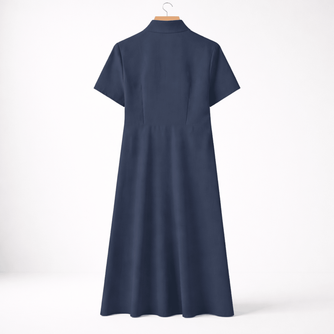 Virelle Polished Gold-Tone Button Dress - Heston Manor