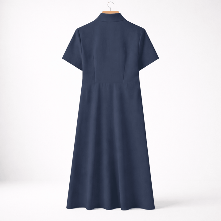 Virelle Polished Gold-Tone Button Dress - Heston Manor