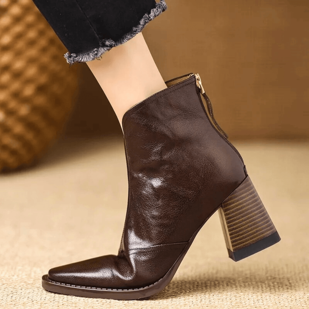Ovelle Sculpted Block Heel Women's Boot - Heston Manor