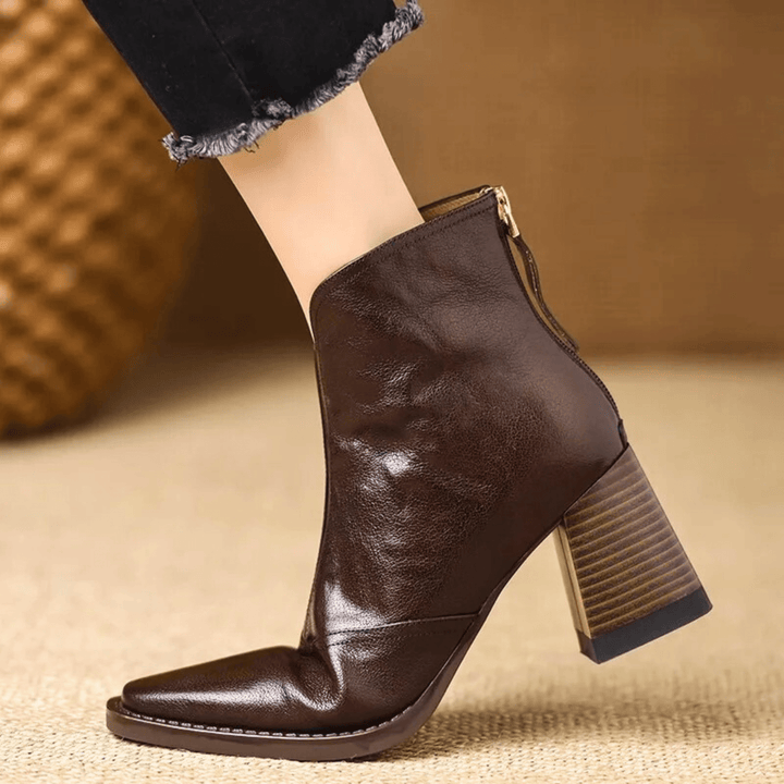 Ovelle Sculpted Block Heel Women's Boot - Heston Manor