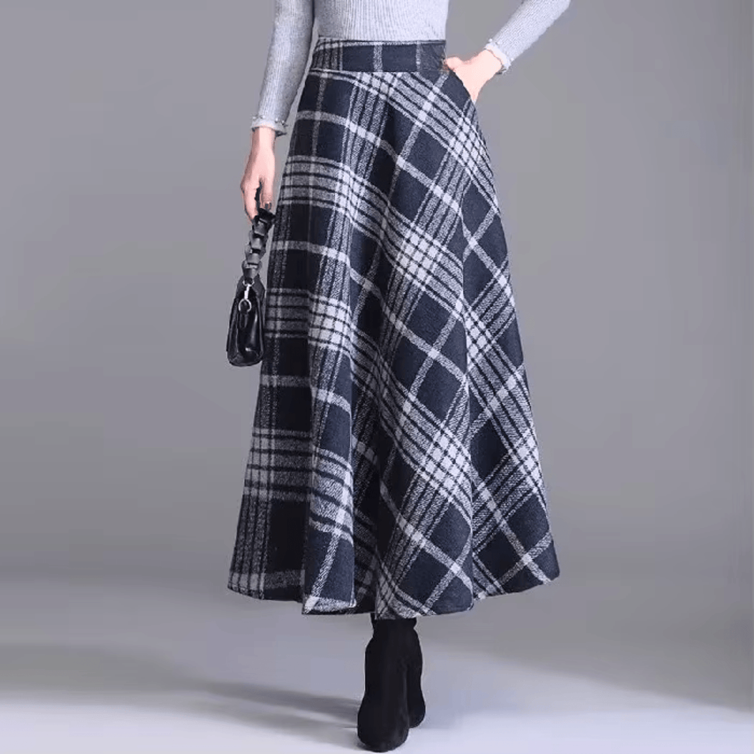 Aurelle Tartan Plaid Skirt - Rich Heritage Wool - Heston Manor