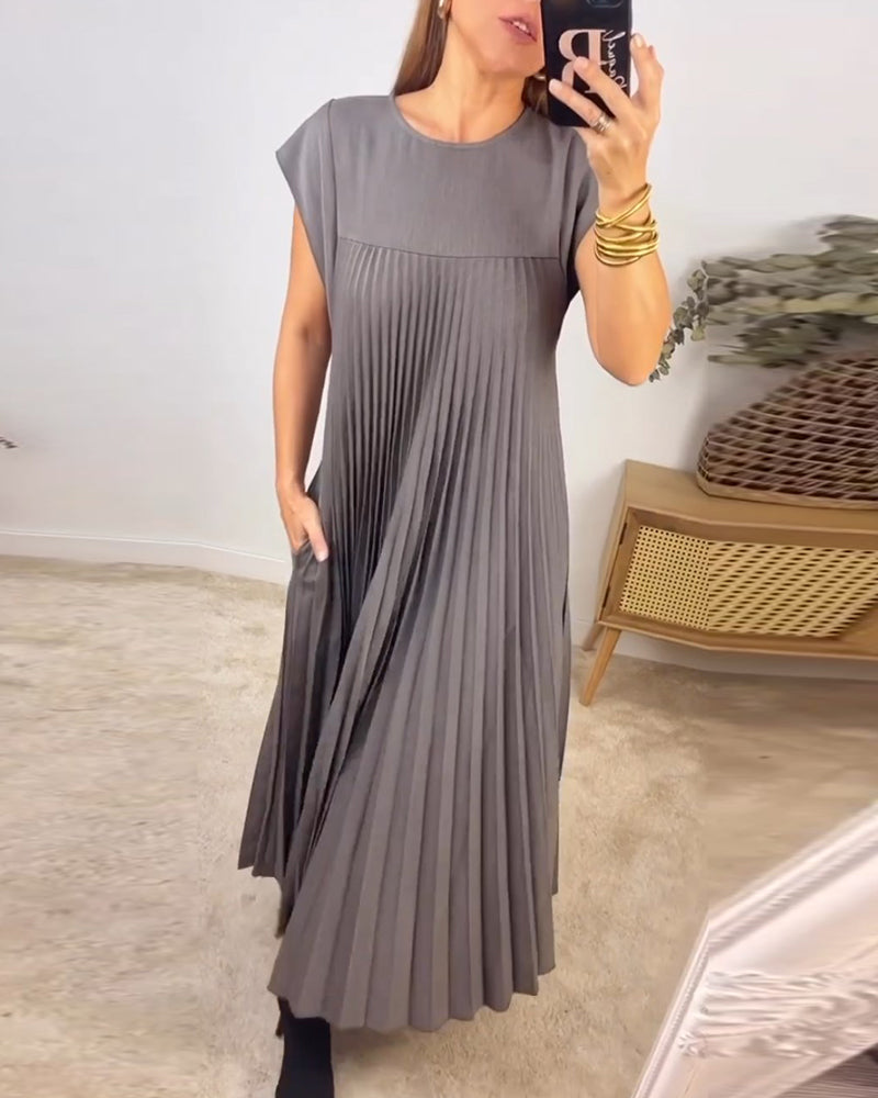 Maxi Dress Womens - Flowy Pleated Cocktail Gown Fernalyn - Heston Manor