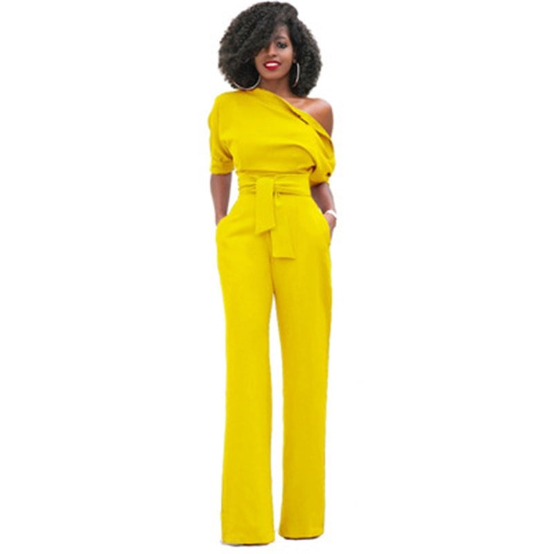 Wide-Leg Jumpsuit Womens - Off-Shoulder Formal Wear Rosabella - Heston Manor