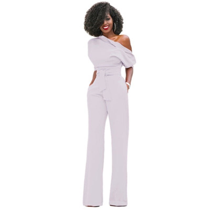 Wide-Leg Jumpsuit Womens - Off-Shoulder Formal Wear Rosabella - Heston Manor