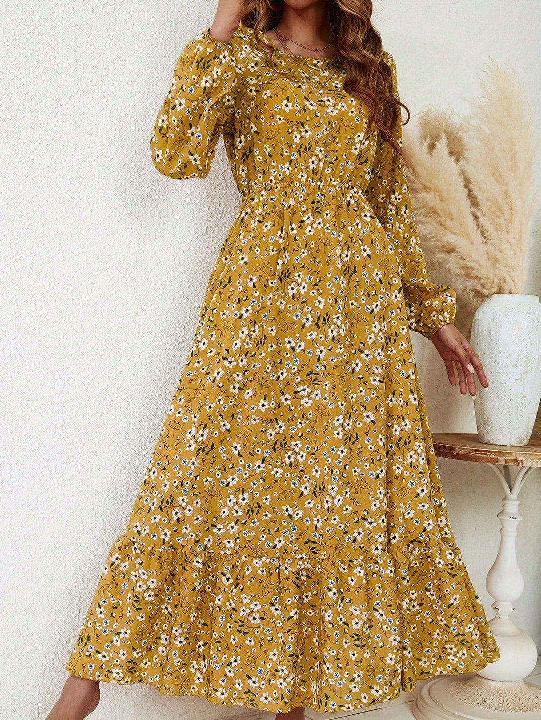 Floral Maxi Dress Womens - Smocked Waist Garden Print Gloriana - Heston Manor