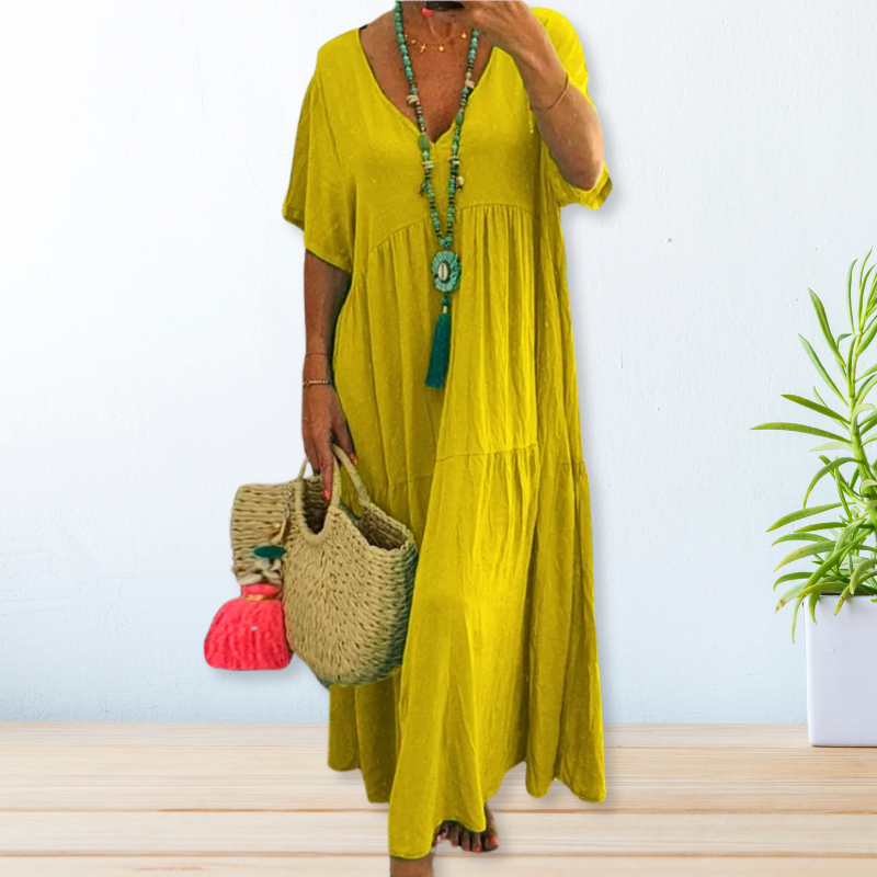 Elegant Draped Dress Womens - Breathable Graceful Design Clovaria - Heston Manor