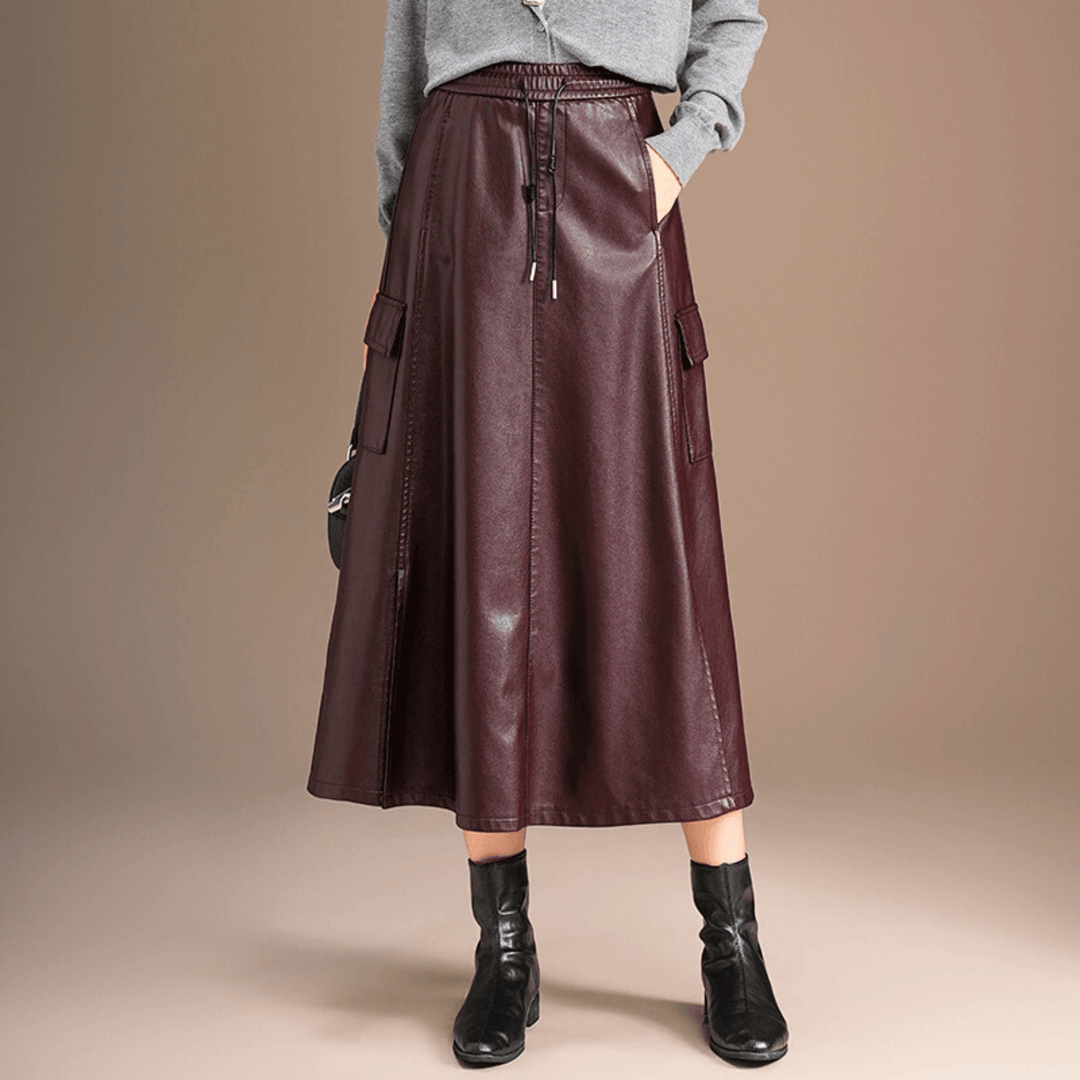 Zanoro Vionne Leather Skirt - Heston Manor