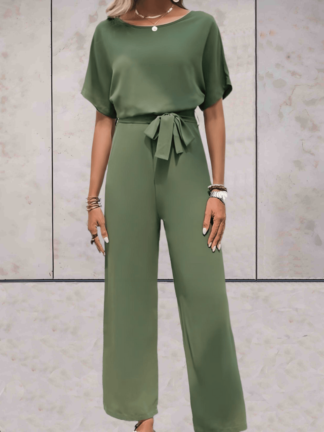 Women's Two-Piece Set - Camel Short Sleeve Outfit Padero - Heston Manor