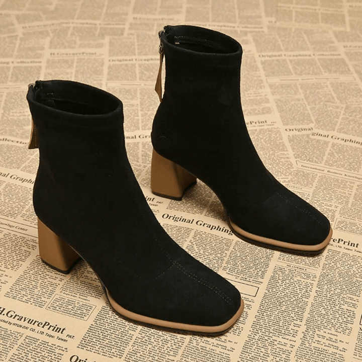 Bellora Suede Women's Boot - Modern Square Toe Style - Heston Manor