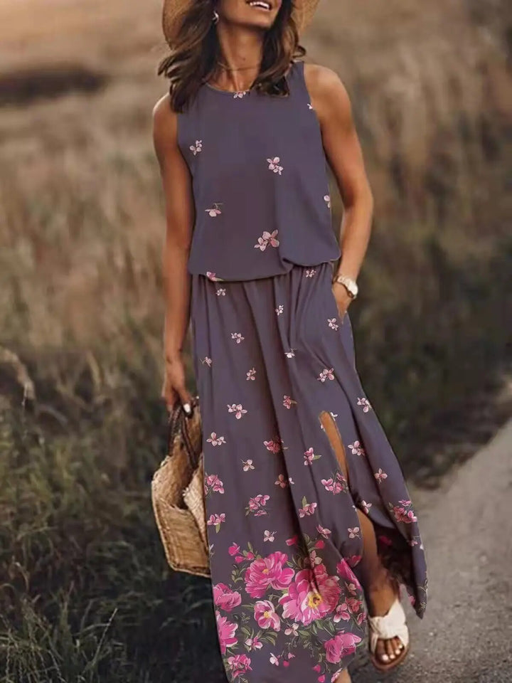 Sleeveless Maxi Dress Womens - Elastic Waist Boho Summer Wear Mayala - Heston Manor