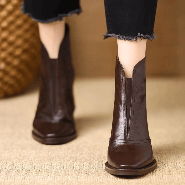 Ovelle Sculpted Block Heel Women's Boot - Heston Manor