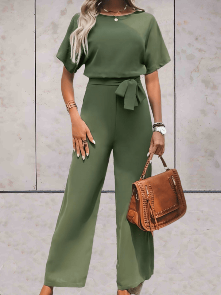 Women's Two-Piece Set - Camel Short Sleeve Outfit Padero - Heston Manor