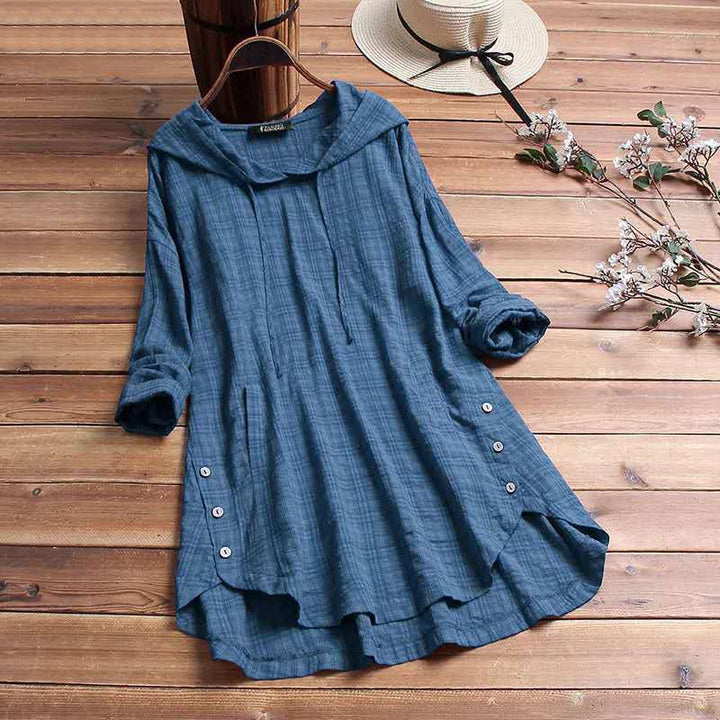 Plaid Hoodie Dress Womens - Cozy Everyday Wear Amara - Heston Manor