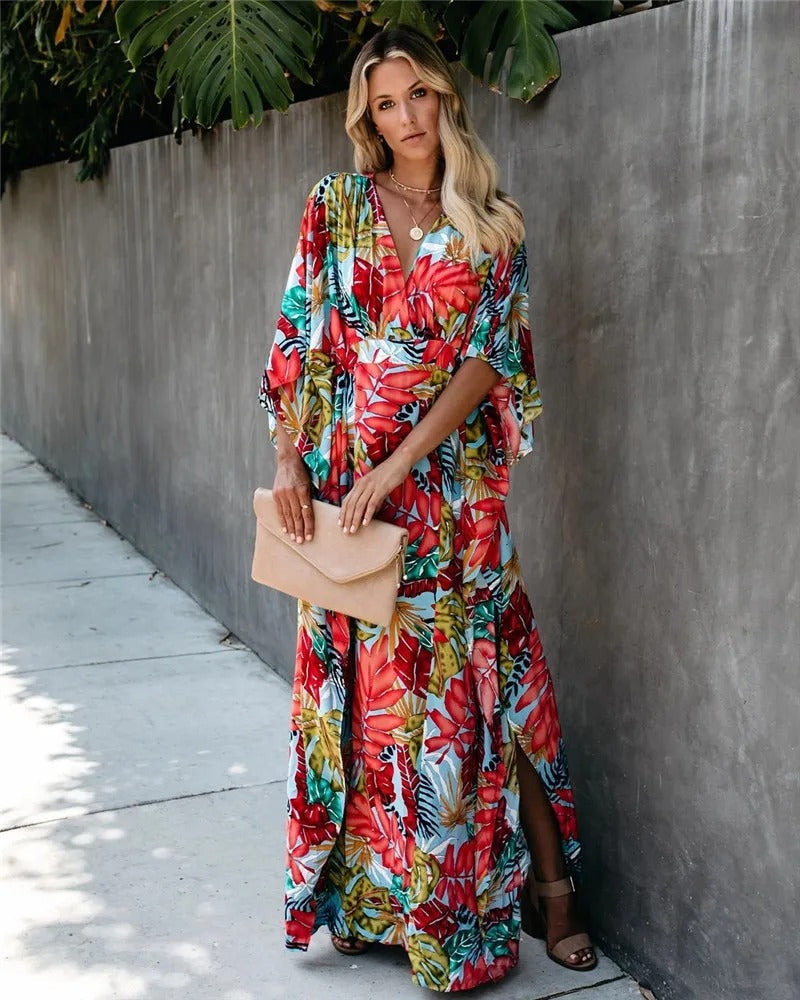 Kimono-Style Dress Womens - Boho Flowy Beach Cover-Up Verantis - Heston Manor