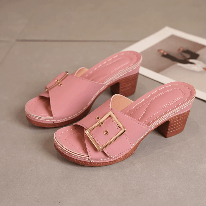 Kailyn Velora Heeled Sandals - Sleek Square Heel - Heston Manor