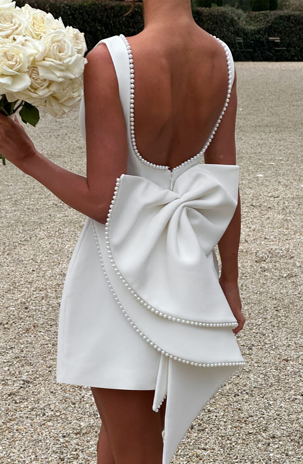 Mini Dress Womens - Pearl-Trim A-Line Sleeveless Chicella - Heston Manor