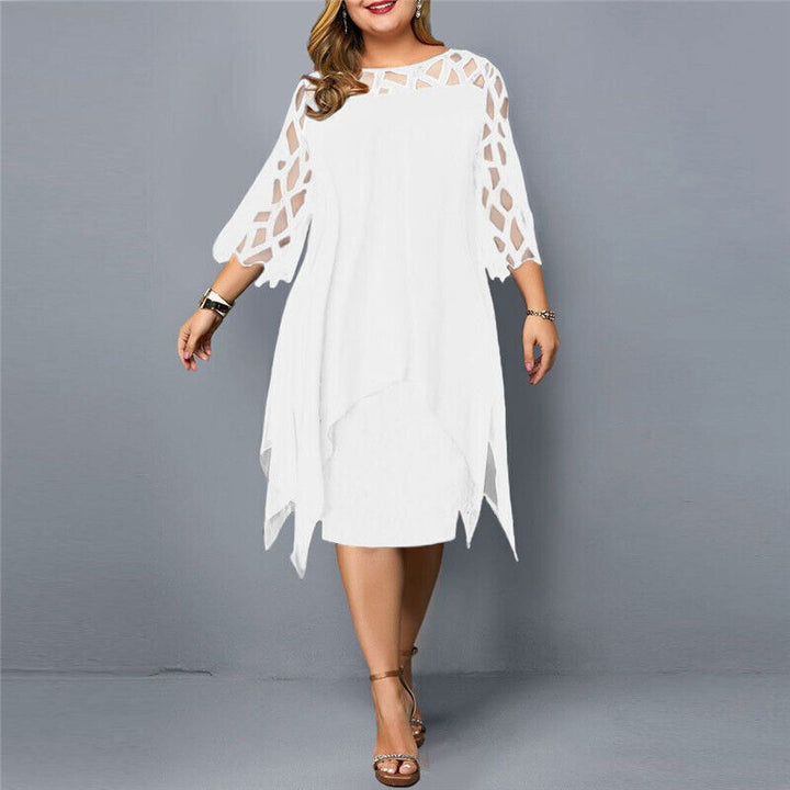 Midi Dress Womens - Flowy Draped Plus Size Wear StellaBliss - Heston Manor