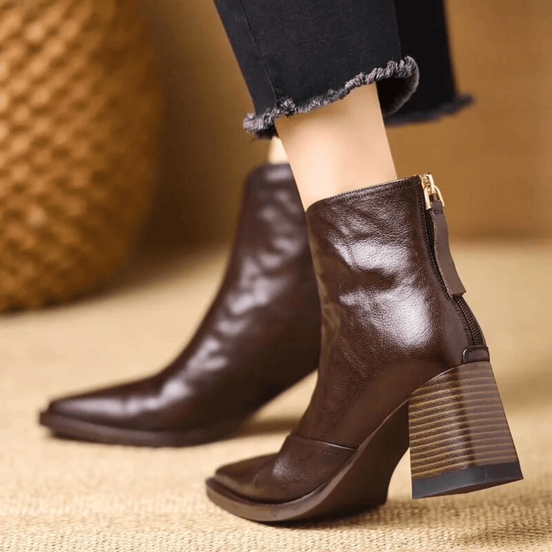 Ovelle Sculpted Block Heel Women's Boot - Heston Manor