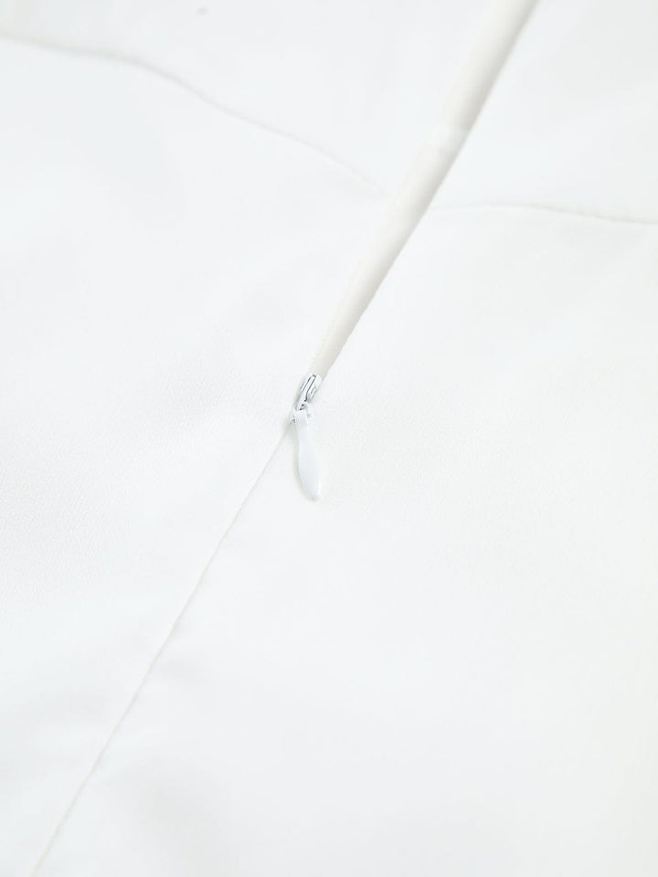 Square Neck Midi Dress Womens - Elegant A-Line Wedding Attire Seraphina - Heston Manor