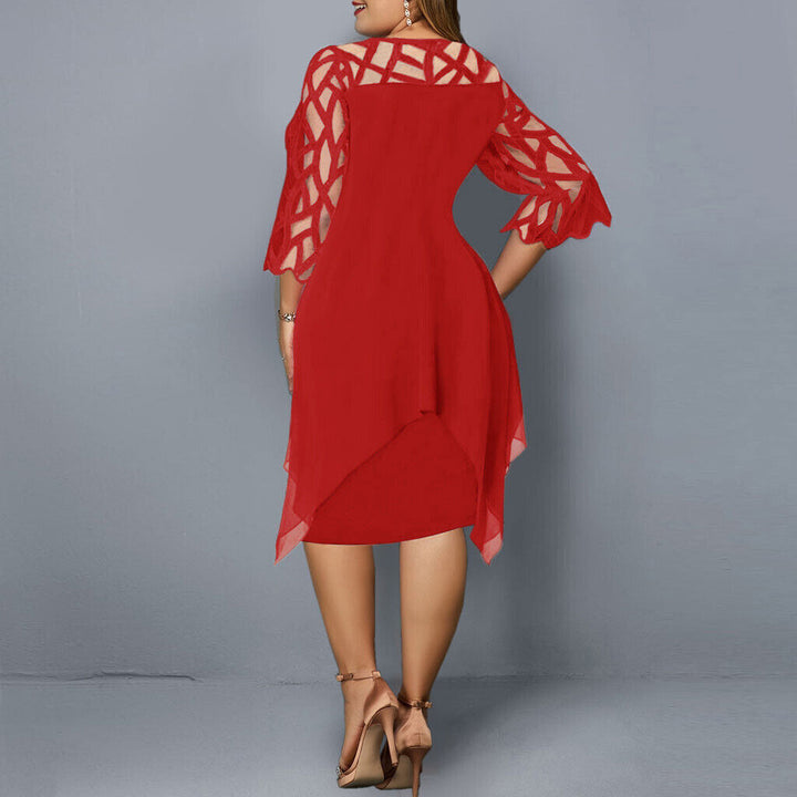 Midi Dress Womens - Flowy Draped Plus Size Wear StellaBliss - Heston Manor