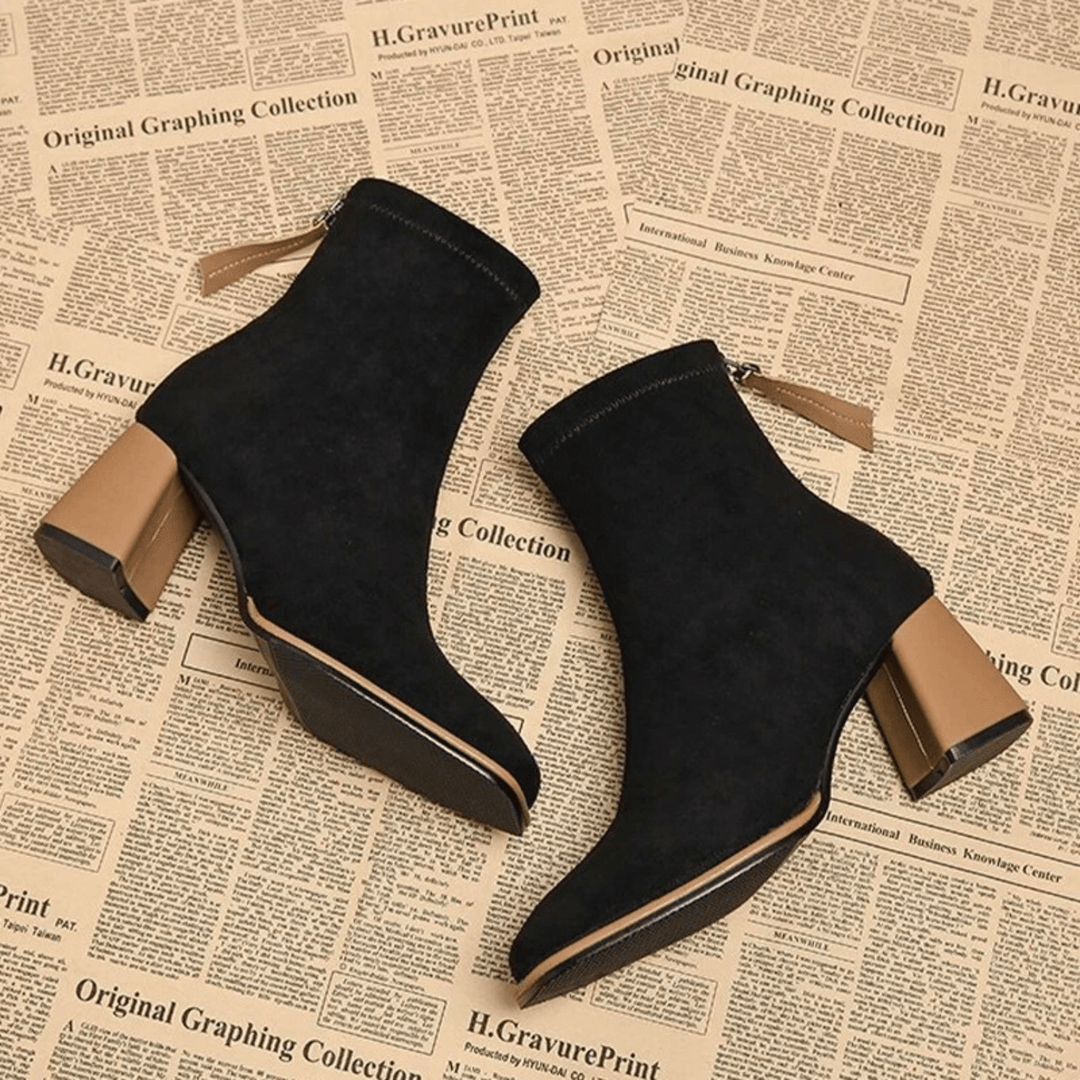 Bellora Suede Women's Boot - Modern Square Toe Style - Heston Manor