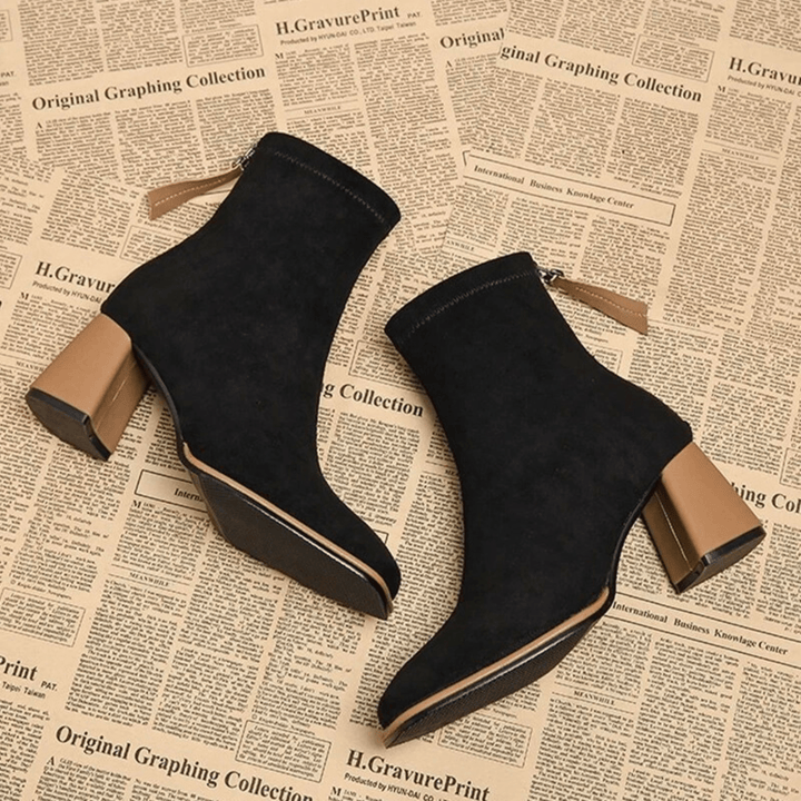 Bellora Suede Women's Boot - Modern Square Toe Style - Heston Manor