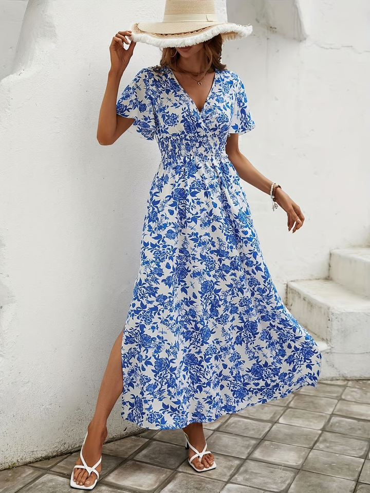 Boho Maxi Dress Womens - Flowy Beach Vibe Gabbrielle - Heston Manor