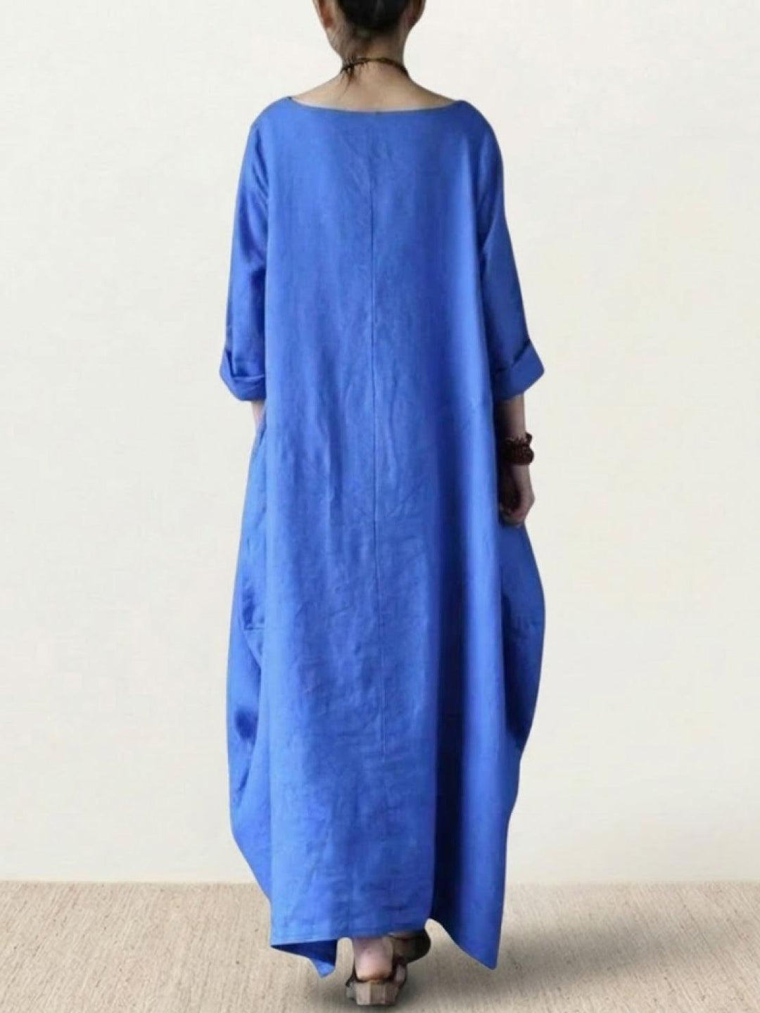 Boho Maxi Dress Womens - Oversized 3/4 Sleeves SerenaFlow - Heston Manor