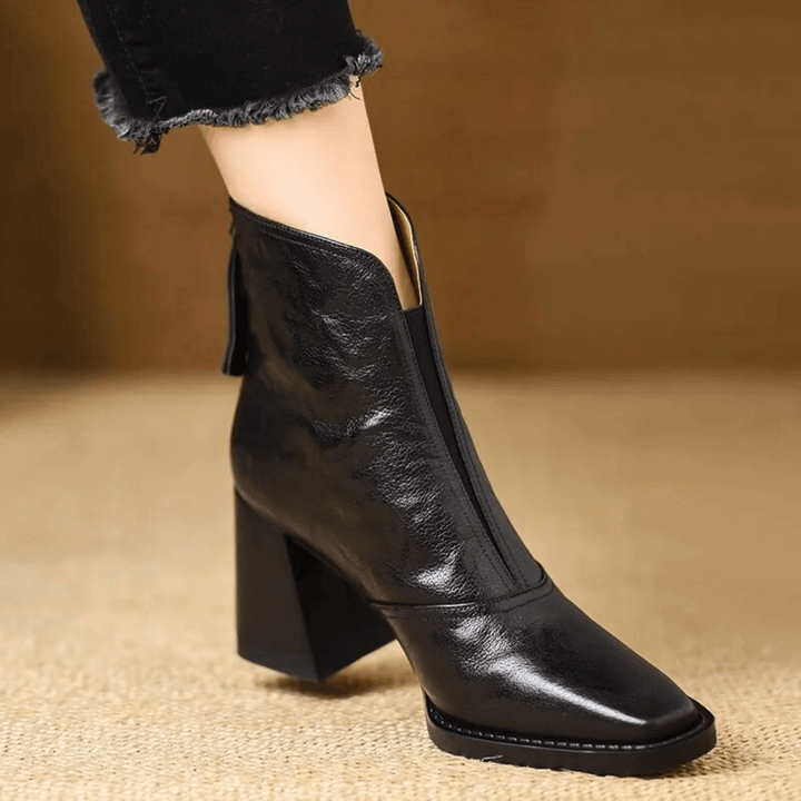 Ovelle Sculpted Block Heel Women's Boot - Heston Manor