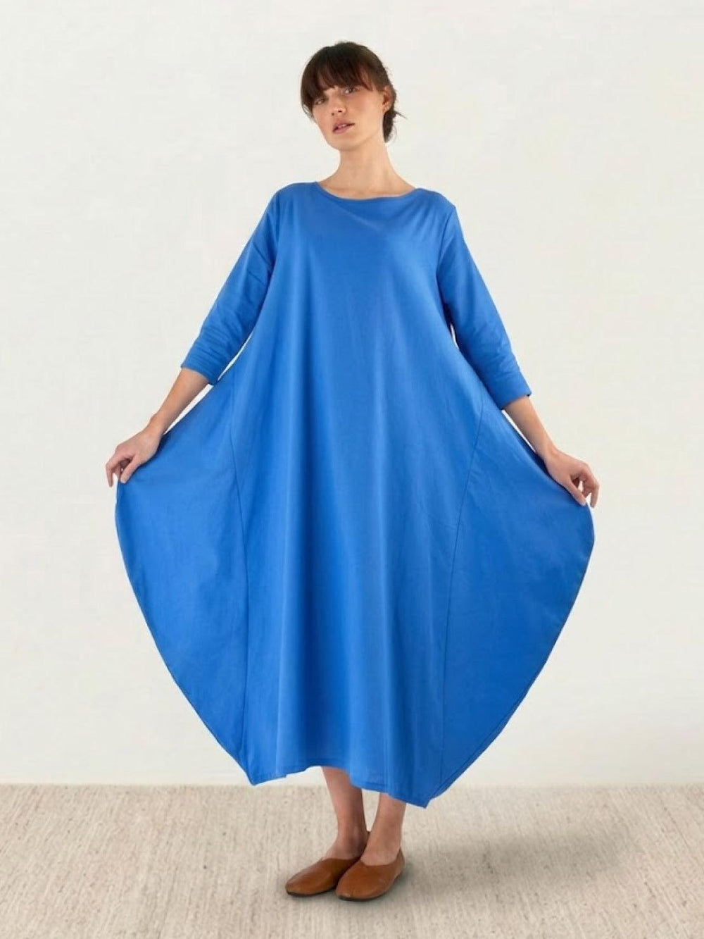 Boho Maxi Dress Womens - Oversized 3/4 Sleeves SerenaFlow - Heston Manor