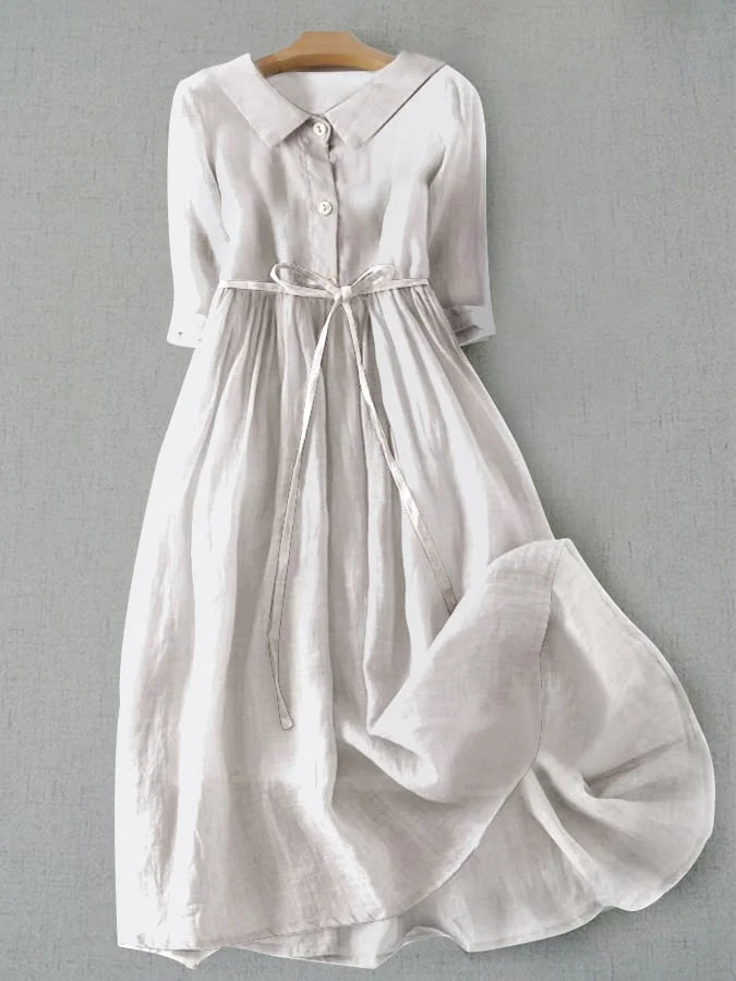Midi Dress Womens - Flowy Draped Evening Wear Estralina - Heston Manor