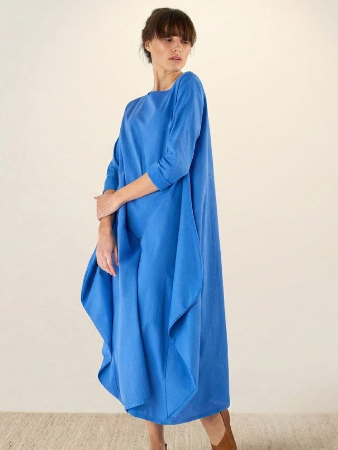 Boho Maxi Dress Womens - Oversized 3/4 Sleeves SerenaFlow - Heston Manor