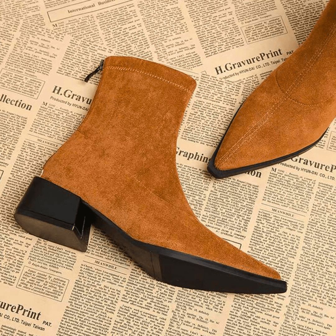 Savaro Suede Pointed-Toe Boot - Heston Manor