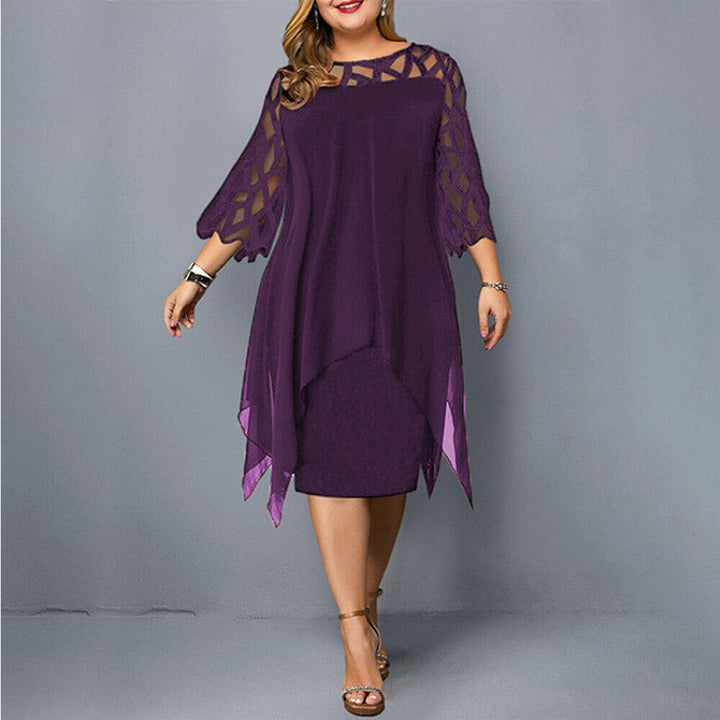 Midi Dress Womens - Flowy Draped Plus Size Wear StellaBliss - Heston Manor