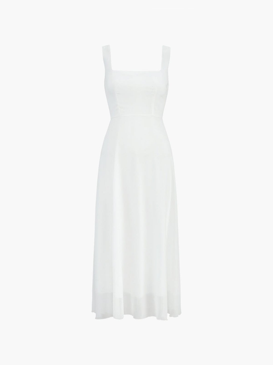 Square Neck Midi Dress Womens - Elegant A-Line Wedding Attire Seraphina - Heston Manor