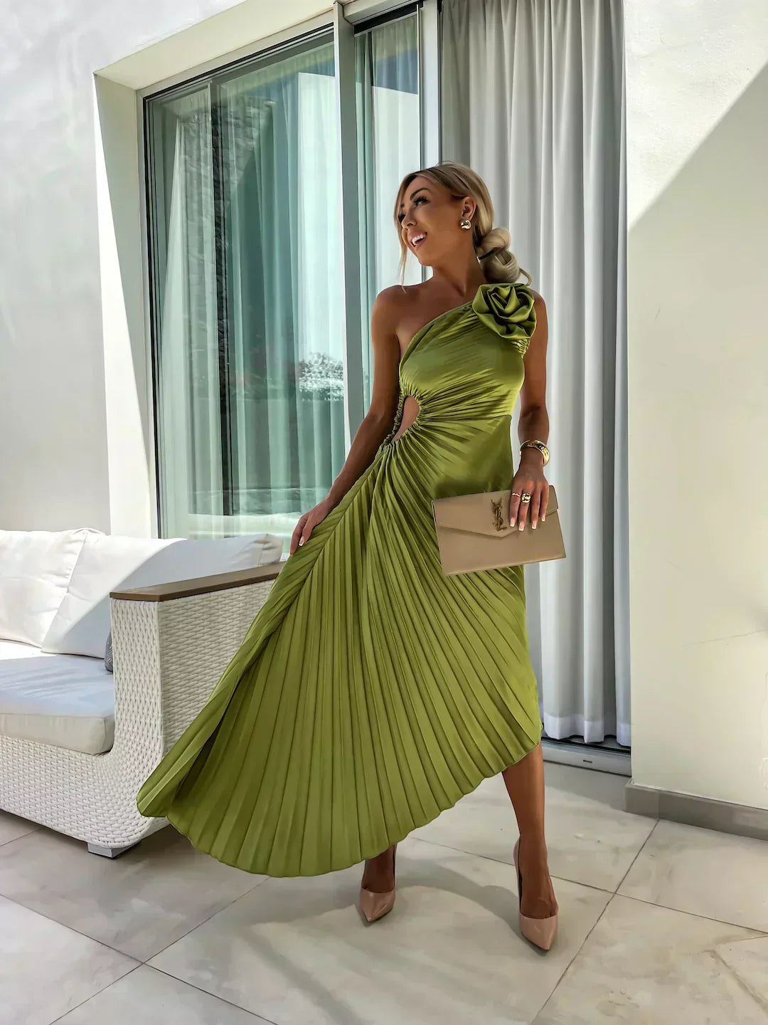 Floral Dress Womens - Flowy Cocktail Eveningwear Charisse - Heston Manor