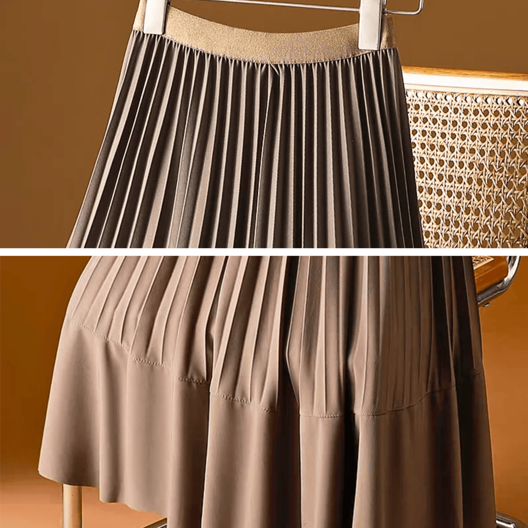 Claremont Precision Pleated High-Waist Skirt - Heston Manor