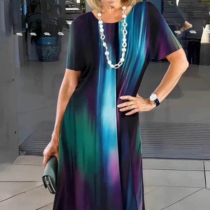 Print Midi Dress Womens - Vibrant A-Line Casual Wear Vivazo - Heston Manor